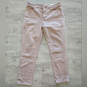 J. Jill Women's Authentic Fit Slim Ankle Light Camo Pink Denim Jeans Size 12